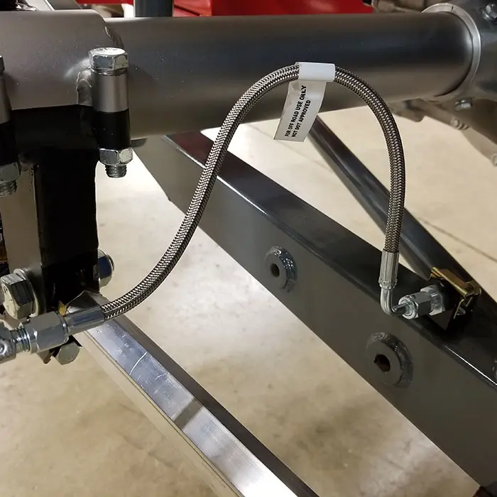 Brake Line, Braided Stainless Steel, Straight/90 deg end