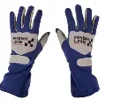 [34550-BLU-XL] FinishLine Blue Size XL Double Layer Racing Gloves, SFI 3.3/5