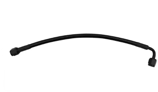 Brake Line, Black PVC Coated, Braided Stainless Steel, -03 Straight/90DEG ends