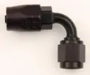 90 Deg. AN Swivel Hose End, Aluminum, Black or Red/Blue, Multiple Sizes