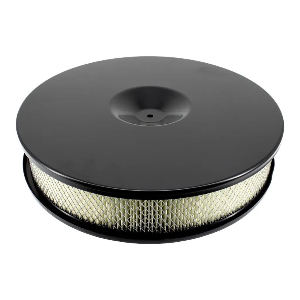 14" Black Flat Air Cleaner Lid & Base Kit