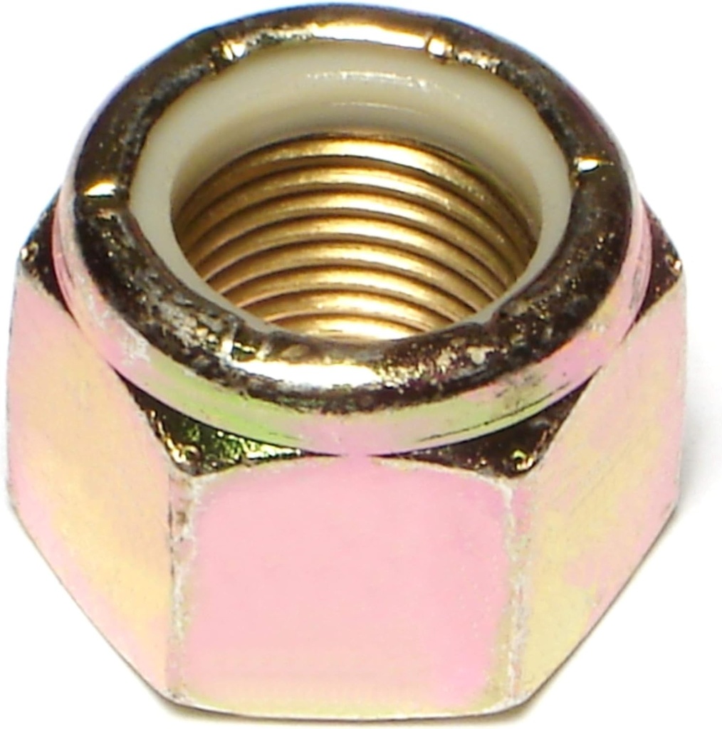 5/8"-11 ZINC PLATED GRADE 8 STEEL YELLOW NYLOCK NUT