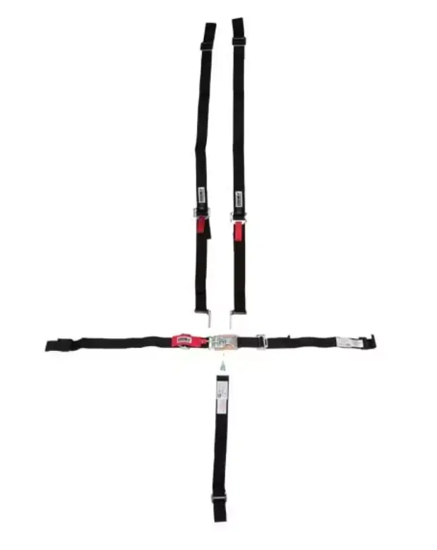 Crow 11184WA Wrap 5 Point Racing Harness, 1 3/4" Inch, Black, SFI 16.2