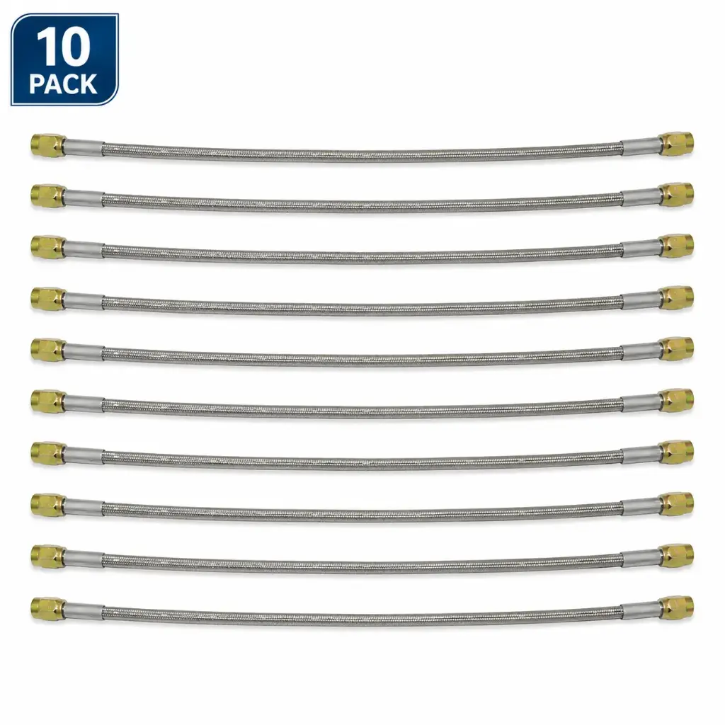 BRAIDED BRAKE LINE, STR/STR -03 ENDS, 10 PACK