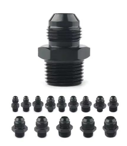 AN4 AN6 AN8 AN10 AN12 To 1/8", 1/4", 3/8", 1/2", 3/4", 1" NPT Oil-cooled Adapter Universal Straight Fuel Hose Adapter Pipe Thread Fitting