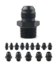 AN4 AN6 AN8 AN10 AN12 To 1/8", 1/4", 3/8", 1/2", 3/4", 1" NPT Oil-cooled Adapter Universal Straight Fuel Hose Adapter Pipe Thread Fitting
