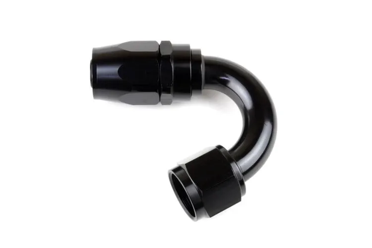 -10 150 deg. Swivel Aluminum Hose End (Black)