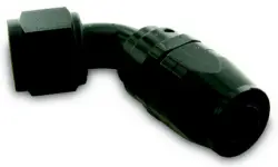 -10 45 deg. Swivel Aluminum Hose End (Black)