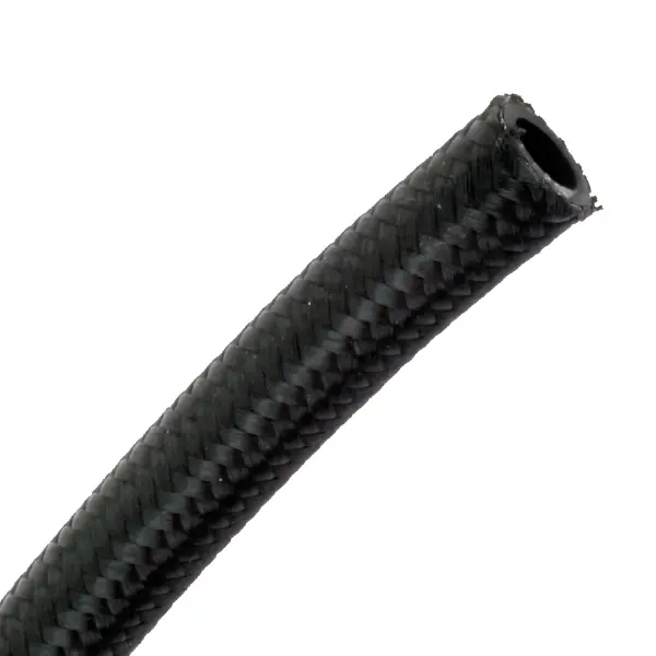 '-12 Black Nylon Lightweight Hose, Used with Regular AN Hose Fittings (Price per Foot)