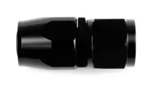 -12 Straight Aluminum Hose End (Black)