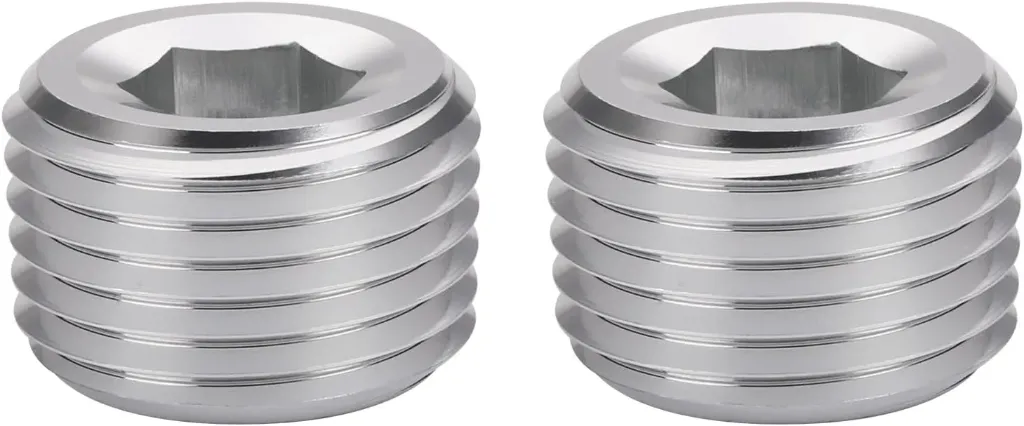 1" Pipe Plug Natural Aluminum, 2pk