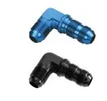 [LIN-83310B] AN Fitting -10 Bulkhead 90 deg. Black Anodized Aluminum
