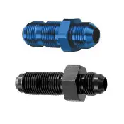 AN Fitting -10 Bulkhead Straight, Blue Anodized Aluminum