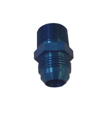 AN Fitting -20 to 1" NPT Straight Blue Anodized Aluminum