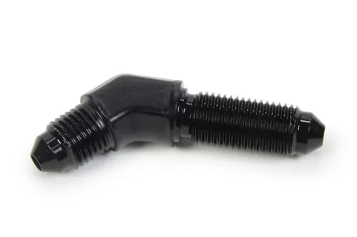 [LIN-83703B] AN Fitting -3 Bulkhead 45 deg. Black Anodized Aluminum
