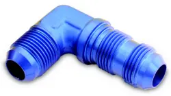 [LIN-83304] AN Fitting -4 Bulkhead 90 deg. Blue Anodized Aluminum
