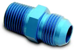 AN Fitting -8 to 3/4 Pipe Thread Straight, Blue Anodized Aluminum