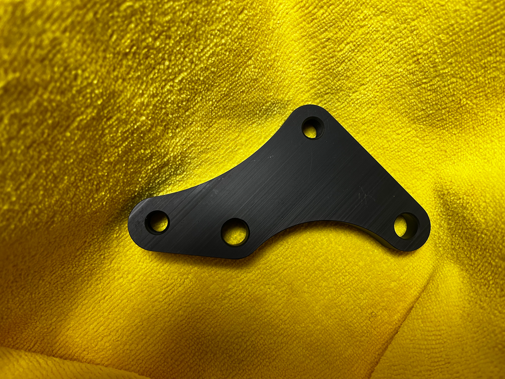 Caliper Bracket for 11 3/4" x 1.25" Rotor Fits Sweet Wide 5 Spindle 3.5 Caliper Mount, Black Anodized Aluminum
