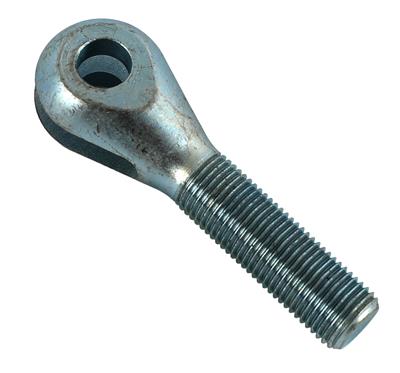 Clevis 3/8 slot 3/8 hole 5/8 RH Thread, Carbon Steel, Zinc Plated