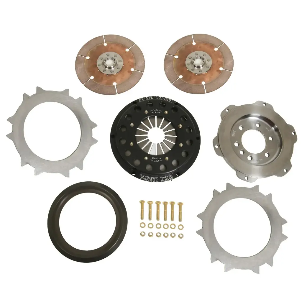 Quarter Master V-Drive 7-1/4" Button Clutch Assembly, Chevy 2 Disk 1-1/8 10 Spline
