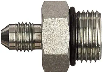 [4/6/6400] Straight Fitting for Replacement of Steel Lines on Mustang Power Steering Rack -4 to 9/16-18