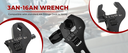 Self-Locking Adjustable AN Fitting Wrench Set, 3AN-16AN Sizes, Lightweight Aluminum Construction, Black, Work Tools with Comfortable Grip, Easy to Carry, for Hose End Fitting Adapters, Tools and Gadgets, Father's Day Gift