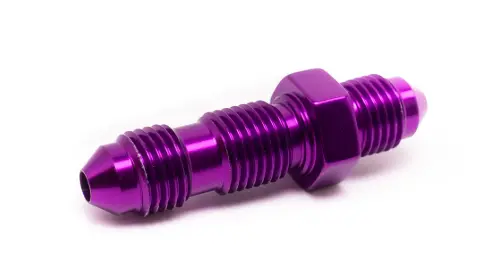 PURPLE Anodized Bulkhead AN Fittings, Straight (-3)
