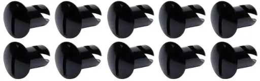[PAN-ABK6500-10] Black Aluminum Oval Head Dzus 7/16 x .500 | 10-Pack