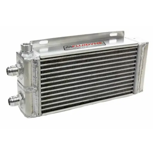 [FLUDB-30417] Fluidyne Oil Cooler Double Pass 14-3/4 x 6-1/4 x 2-1/2, 1 qt. capacity -12 AN - 1/2" Pipe