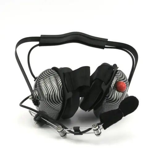 [H-4000] Pro50 Carbon Series Headset Behind the Head with Scanner Option (Does Not come with Radio Cords)