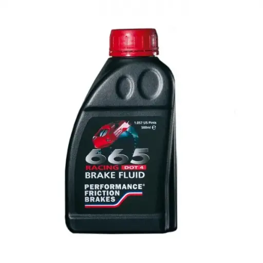 [PFC-RH665] PFC Brake Fluid..• Synthetic..• FMVSS DOT 4..• 617º F ERBP Dry Boiling Point*..• 383º F ERBP Wet Boiling Point*