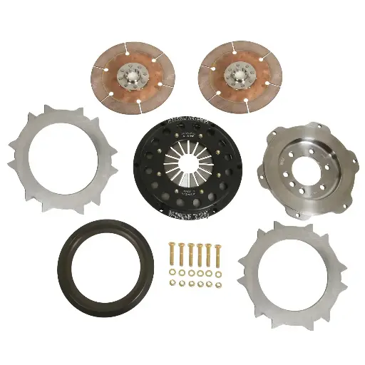[QMI-298108] Quarter Master V-Drive 7-1/4" Button Clutch Assembly, Chevy 2 Disk 1-1/8 10 Spline
