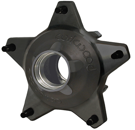 [WIL-270-6735BC] Wilwood Wide Five Hub-Starlite 55 Front w/Snap-Cap Std. Offset 5/8 C Studs-Black