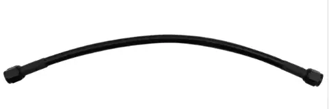 Brake Line, Black PVC Coated, Braided Stainless Steel, -03 Straight Ends