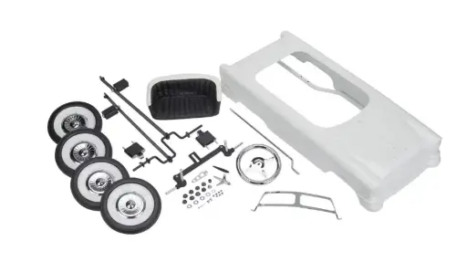 [918-0034] Retro Tri-Five 1955 Chevy Steel Metal Pedal Car, Customizable