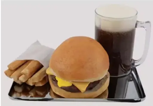 [91800191-BURGER] Burger Style Drive-In Chrome Tray-Classic 50s Look