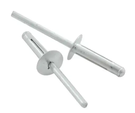 [ALL-18183] Medium Head Rivet 250Pk Silver Flange Type Aluminum Mandrel ALL18183