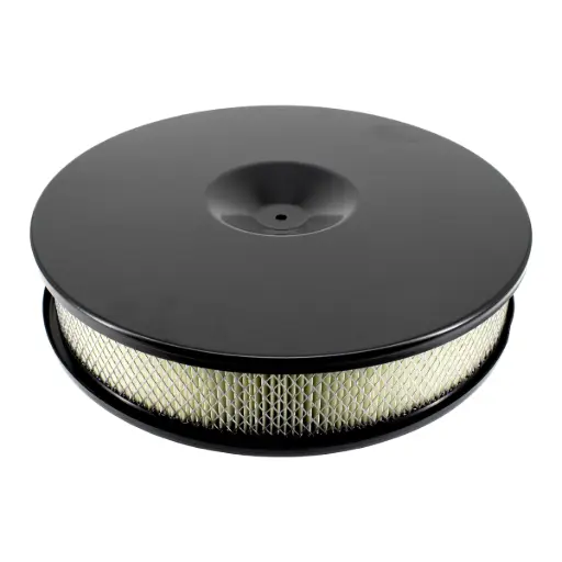 [185-1345BK] 14" Black Flat Air Cleaner Lid & Base Kit