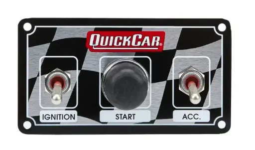 [QRP50-020] QuickCar Ignition Panel - Waterproof Micro Switch Ignition and Acc. Switch Start Button Flag