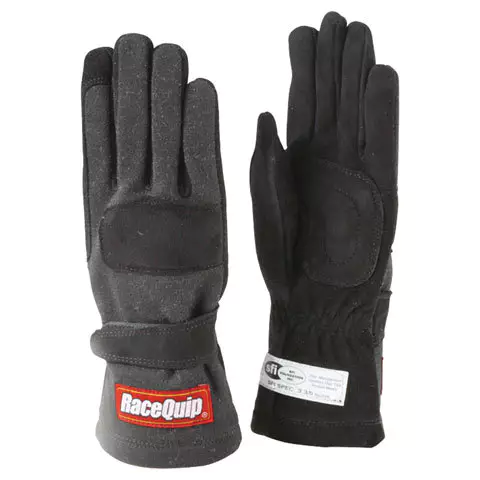 RACEQUIP NOMEX RACING GLOVES SFI-5, BLACK