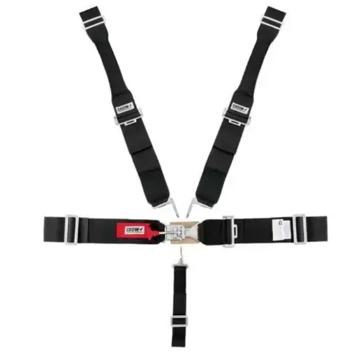 [CROW-20054H] Crow 20054H 3" Harness, Head and Neck Restraint Shoulder Belts, Wrap-Around, BLACK