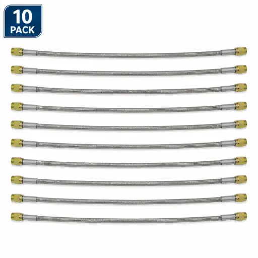 BRAIDED BRAKE LINE, STR/STR -03 ENDS, 10 PACK