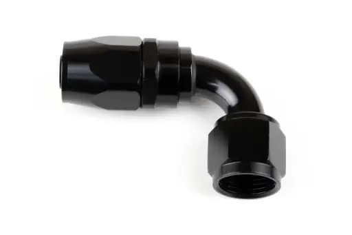 -10 90 deg. Swivel Aluminum Hose End (Black)