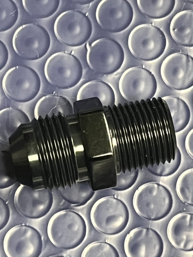 [LIN-81608B] AN Fitting -8 to 3/8 Pipe Thread Straight, Black Anodized Aluminum
