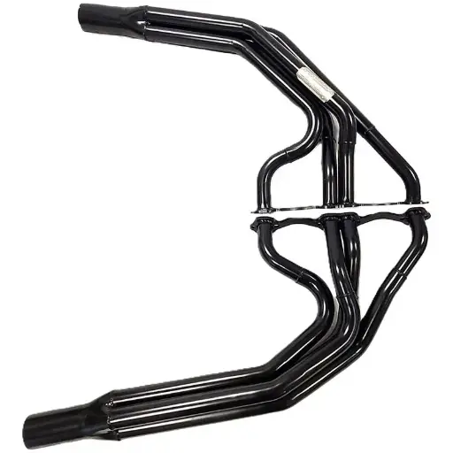 [BEY-AMSST-602N1-3-CF] Asphalt Mod Header Mild Steel 602 Crate 1-5/8 Straight w/ 3" Collector UNIVERSAL FIT