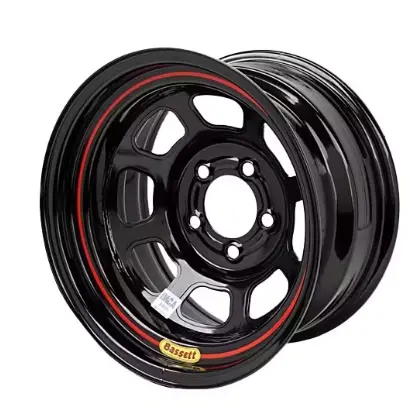 [BAS-58DC4I] Bassett  8" Wheel 5 on 4-3/4 4" Back Space Black