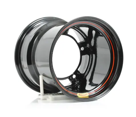 [BAS-54SR55] Bassett 15x14x5.5 Spun Black Wide Five Wheel