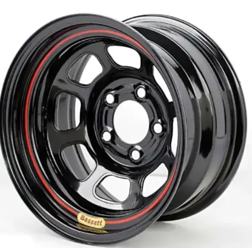 [BAS-57RC3] Bassett 15x7x3  DOT Racing Wheel 5 on 4-3/4 (Black)